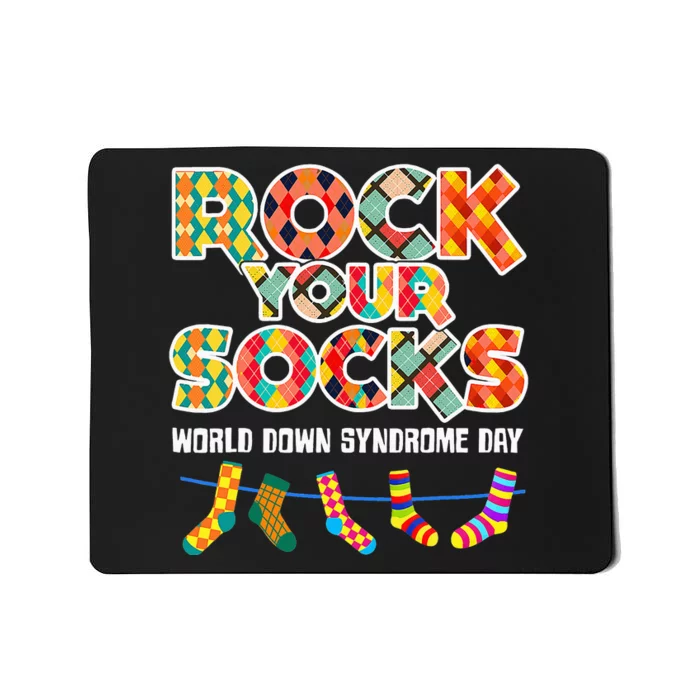 World Down Syndrome Day Rock Your Socks Awareness Mousepad