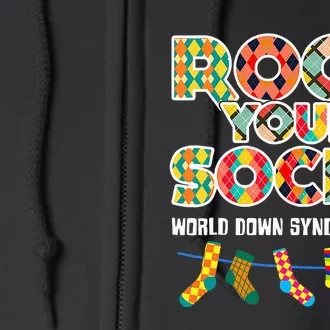 World Down Syndrome Day Rock Your Socks Awareness Full Zip Hoodie