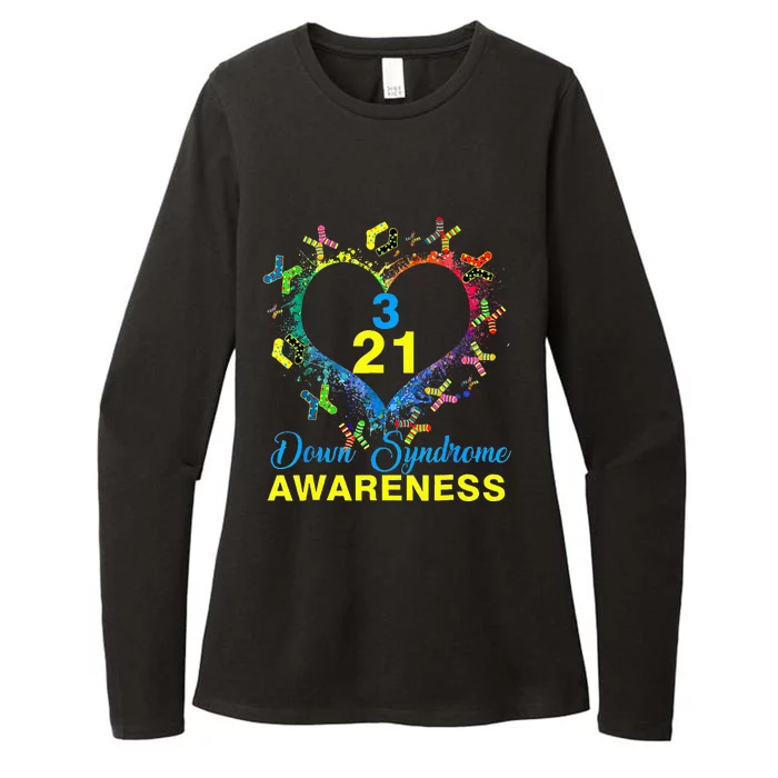 World Down Syndrome Day Awareness Socks Heart 21 March Womens CVC Long Sleeve Shirt