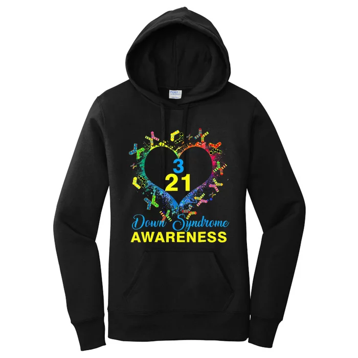 World Down Syndrome Day Awareness Socks Heart 21 March Women's Pullover Hoodie