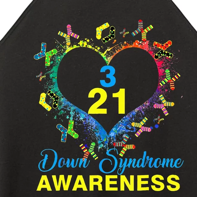 World Down Syndrome Day Awareness Socks Heart 21 March Women’s Perfect Tri Rocker Tank