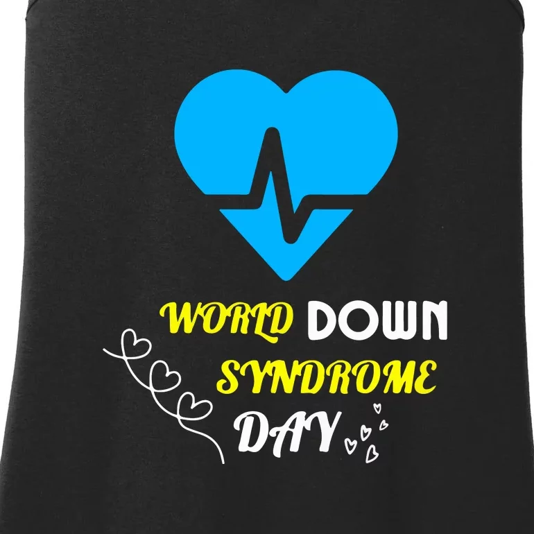 World Down Syndrom Day Heart Relaxed Fit Gift Ladies Essential Tank