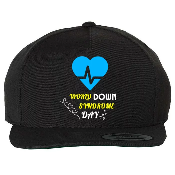 World Down Syndrom Day Heart Relaxed Fit Gift Wool Snapback Cap