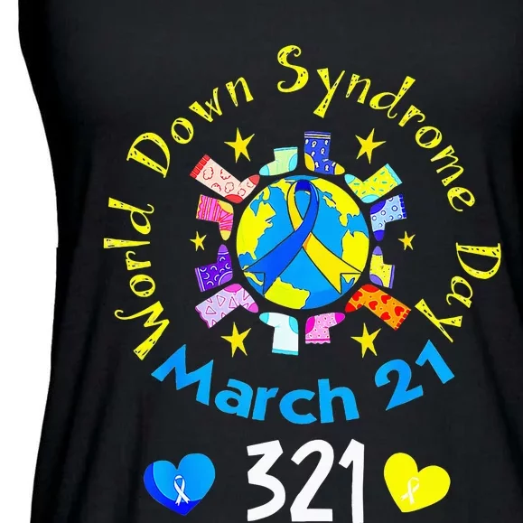 World Down Syndrome Day Awareness Socks Down Right Ladies Essential Flowy Tank