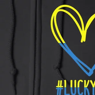 World Down Syndrome Awareness Day 3 Arrows Lucky Few Tattoo Full Zip Hoodie