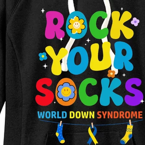 World Down Syndrome Day Rock Your Socks Awareness Women's Fleece Hoodie