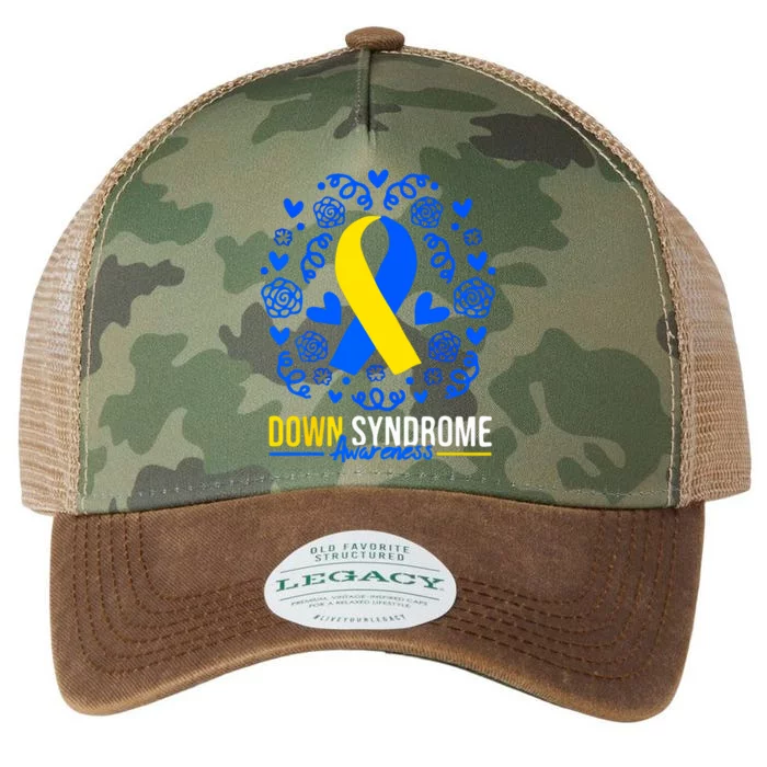 World Down Syndrome Awareness Day Ribbon Hearts T21 Gift Legacy Tie Dye Trucker Hat