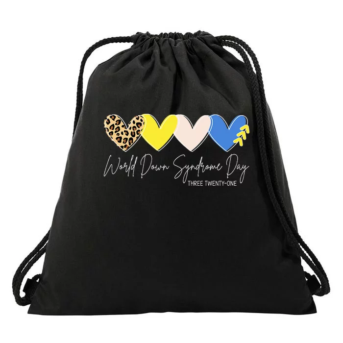 World Down Syndrome Awareness Day 3.21 Trisomy Support Drawstring Bag