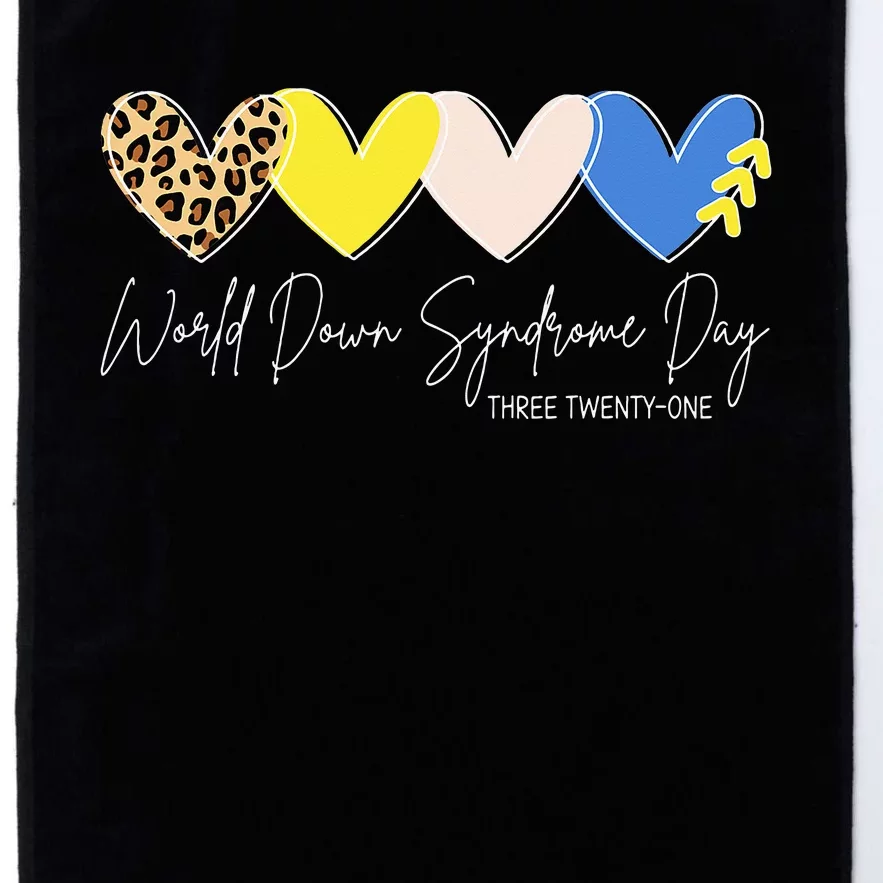 World Down Syndrome Awareness Day 3.21 Trisomy Support Platinum Collection Golf Towel