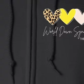 World Down Syndrome Awareness Day 3.21 Trisomy Support Full Zip Hoodie