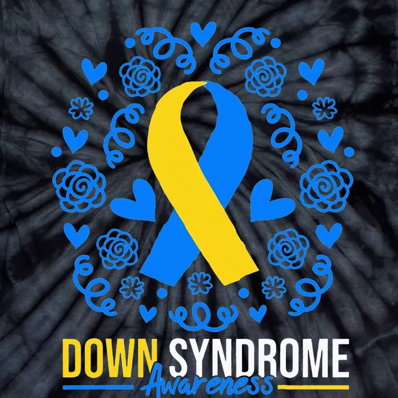 World Down Syndrome Awareness Day Ribbon March 21 Tie-Dye T-Shirt