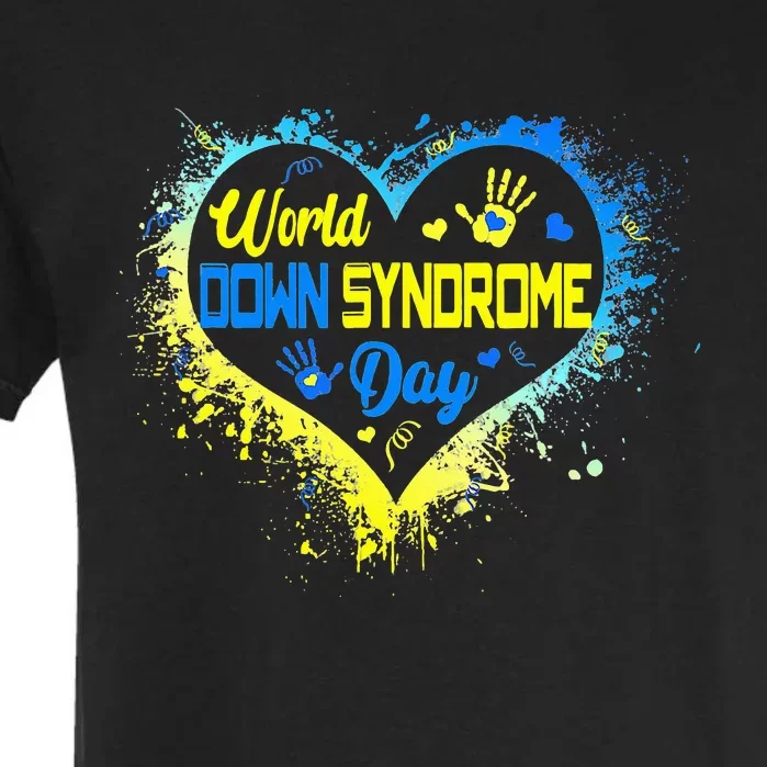 World Down Syndrome Day 3 21 Trisomy 21 Support Garment-Dyed Heavyweight T-Shirt