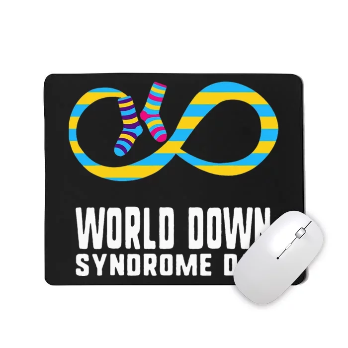 World Down Syndrome Day Awareness Socks Down Right Mousepad