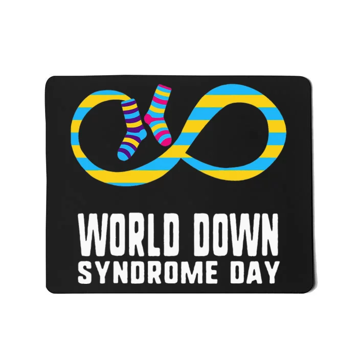 World Down Syndrome Day Awareness Socks Down Right Mousepad