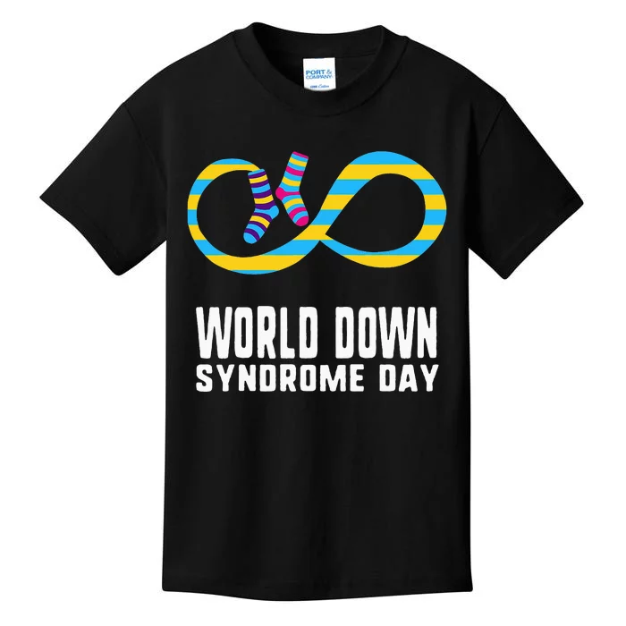 World Down Syndrome Day Awareness Socks Down Right Kids T-Shirt