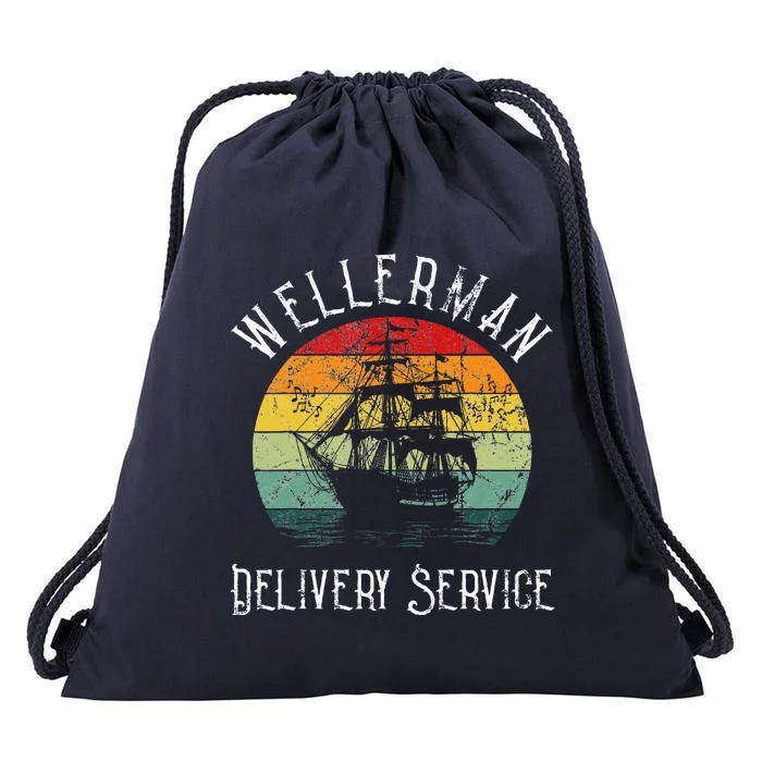 Wellerman Delivery Service For Sea Shanty Lover Drawstring Bag