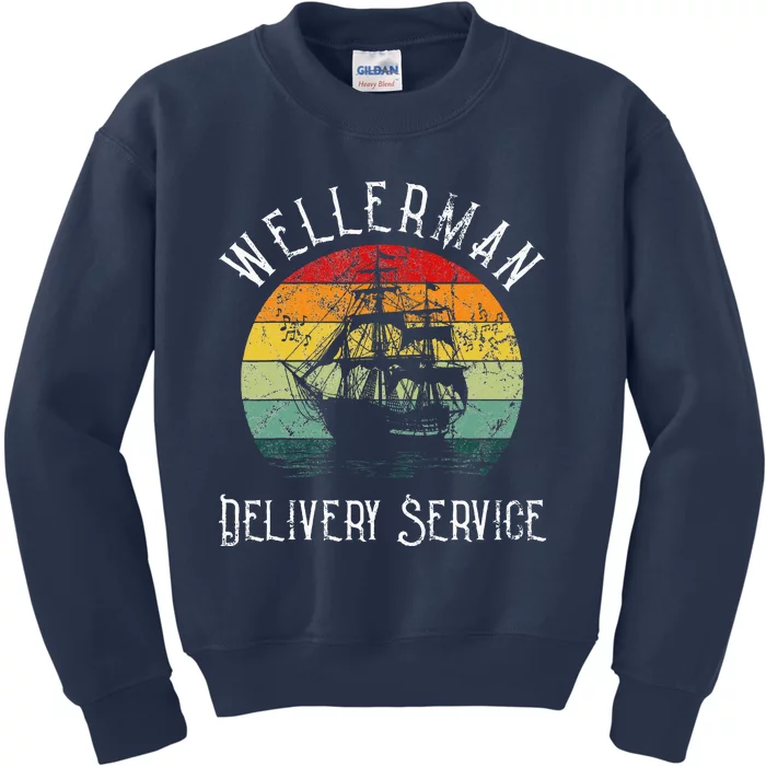 Wellerman Delivery Service For Sea Shanty Lover Kids Sweatshirt