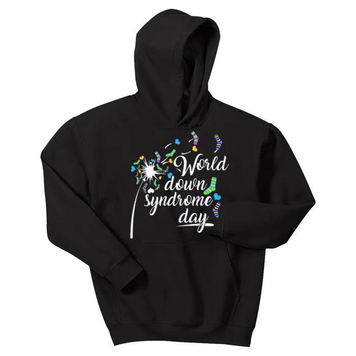 World Down Syndrome Day Awareness Socks Down Right Kids Hoodie