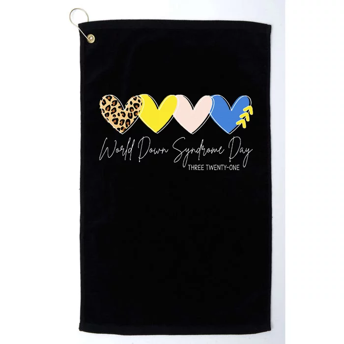 World Down Syndrome Awareness Day 3.21 Trisomy Support Platinum Collection Golf Towel