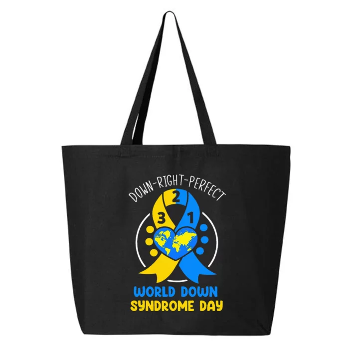 World Down Syndrome Day Awareness 321 T21 Down Right Perfect 25L Jumbo Tote