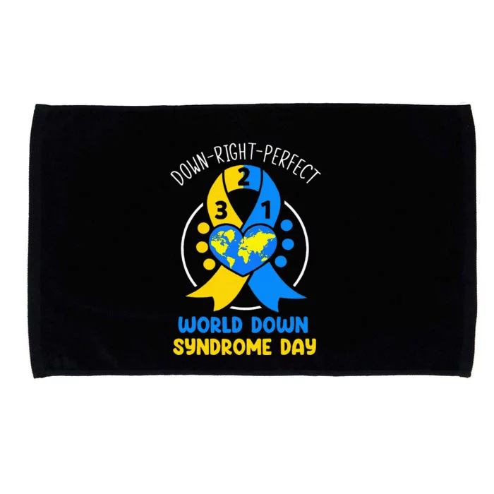 World Down Syndrome Day Awareness 321 T21 Down Right Perfect Microfiber Hand Towel