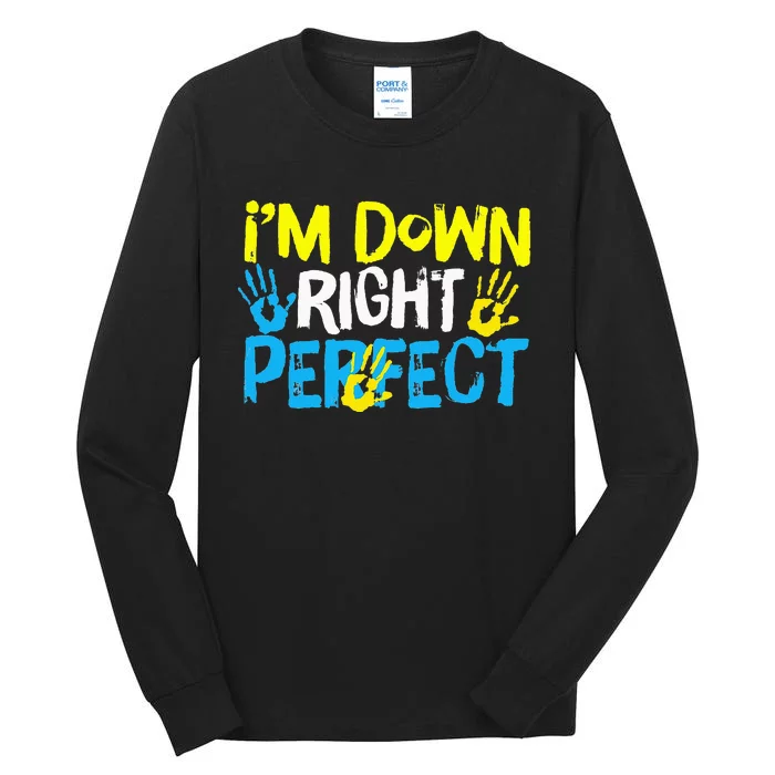 World Down Syndrome Day Awareness for Mom Dad Tall Long Sleeve T-Shirt