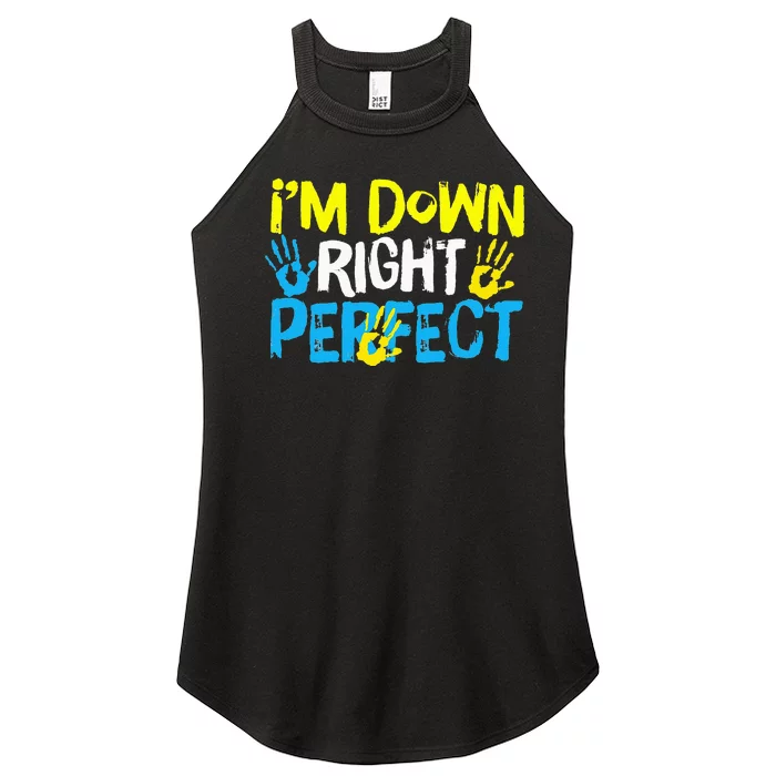 World Down Syndrome Day Awareness for Mom Dad Women’s Perfect Tri Rocker Tank