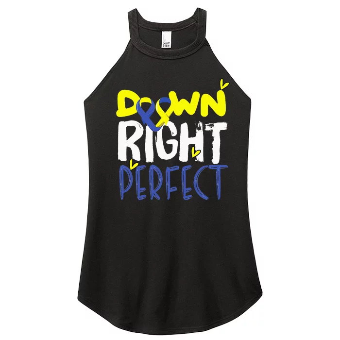 World Down Syndrome Day Awareness for Mom Dad Women’s Perfect Tri Rocker Tank