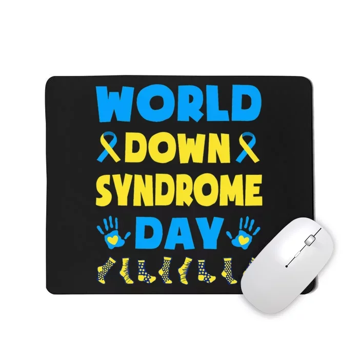 World Down Syndrome Day Socks Down Syndrome Awareness Mousepad