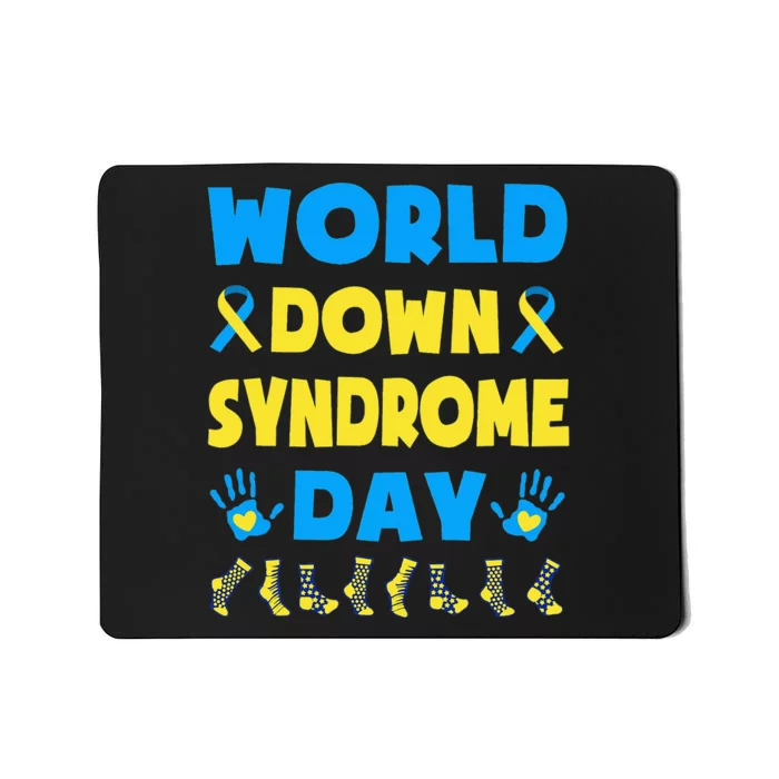 World Down Syndrome Day Socks Down Syndrome Awareness Mousepad