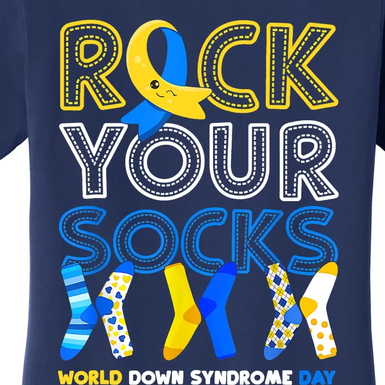 World Down Syndrome Day Rock Your Socks Groovy Women's T-Shirt