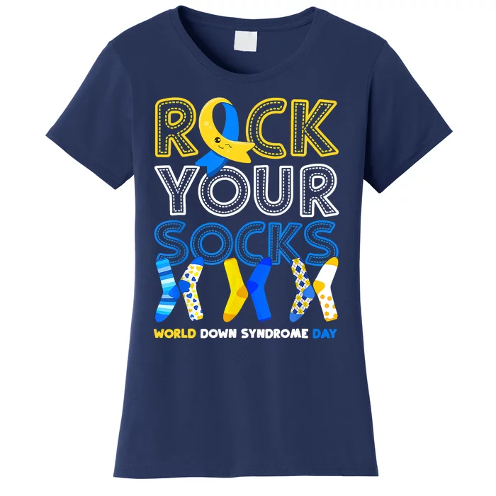 World Down Syndrome Day Rock Your Socks Groovy Women's T-Shirt