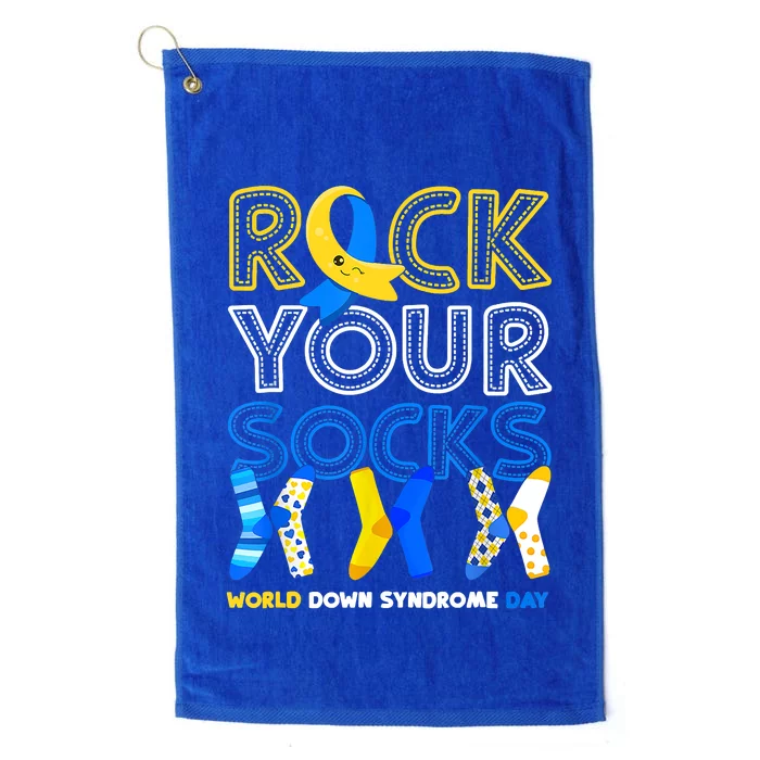 World Down Syndrome Day Rock Your Socks Groovy Platinum Collection Golf Towel