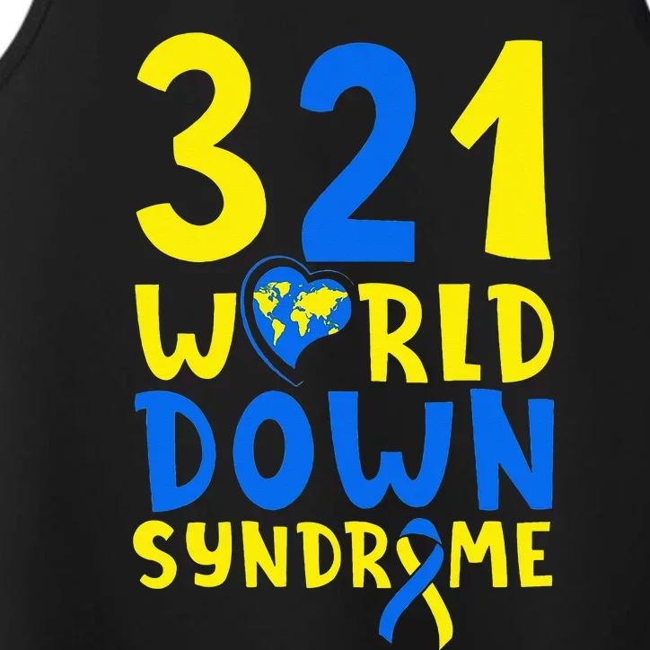 World Down Syndrome Day Awareness March 21 Performance Tank