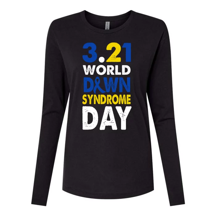 World Down Syndrome March 21st Awareness Womens Cotton Relaxed Long Sleeve T-Shirt