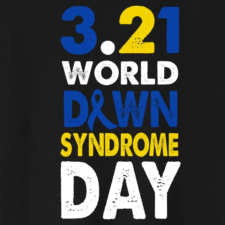 World Down Syndrome March 21st Awareness Women's Crop Top Tee