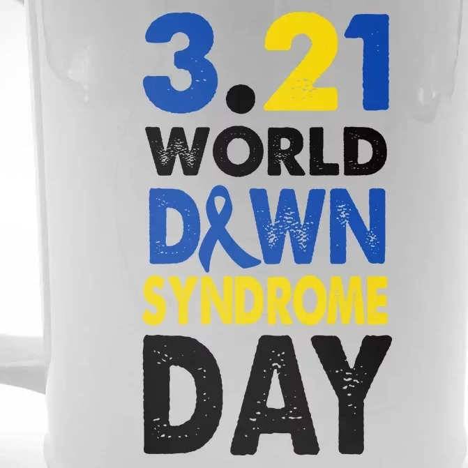 World Down Syndrome March 21st Awareness Front & Back Beer Stein