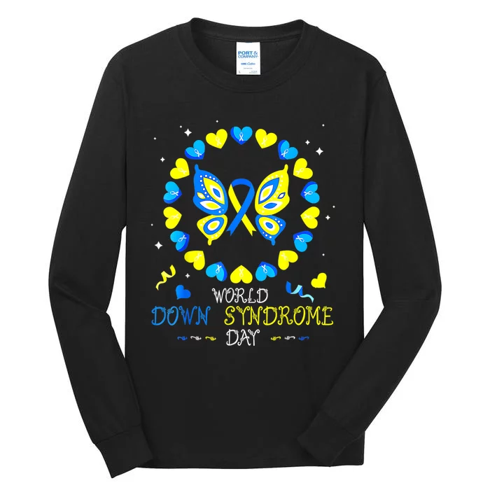 World Down Syndrome Day Rock Your Socks Awareness Tall Long Sleeve T-Shirt