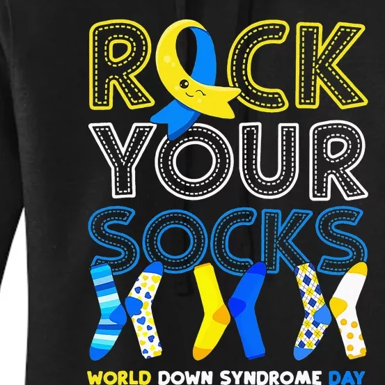 World Down Syndrome Day Rock Your Socks Awareness Women's Pullover Hoodie