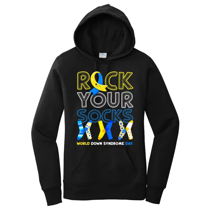 World Down Syndrome Day Rock Your Socks Awareness Women's Pullover Hoodie