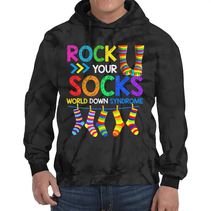 World Down Syndrome Day Rock Your Socks Awareness Tie Dye Hoodie