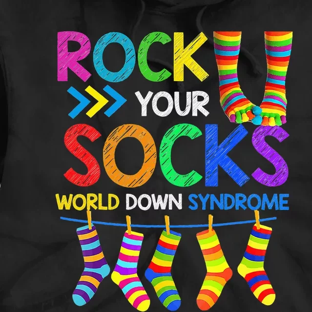 World Down Syndrome Day Rock Your Socks Awareness Tie Dye Hoodie