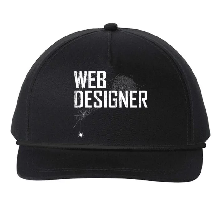 Web Designer Spider Web Snapback Five-Panel Rope Hat