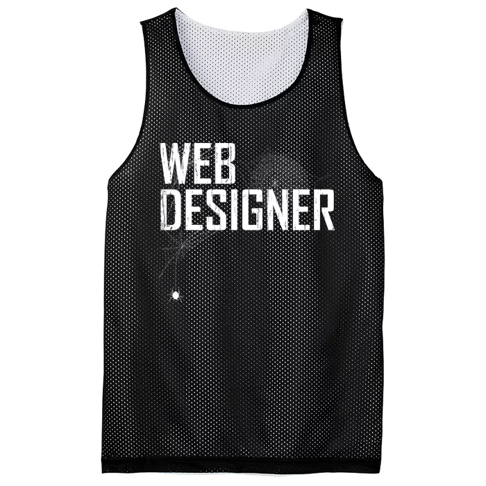 Web Designer Spider Web Mesh Reversible Basketball Jersey Tank