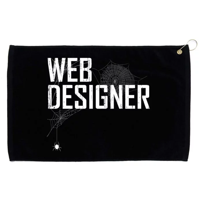 Web Designer Spider Web Grommeted Golf Towel