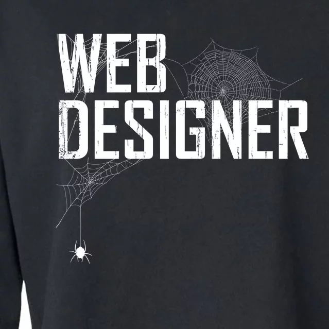 Web Designer Spider Web Cropped Pullover Crew