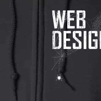 Web Designer Spider Web Full Zip Hoodie