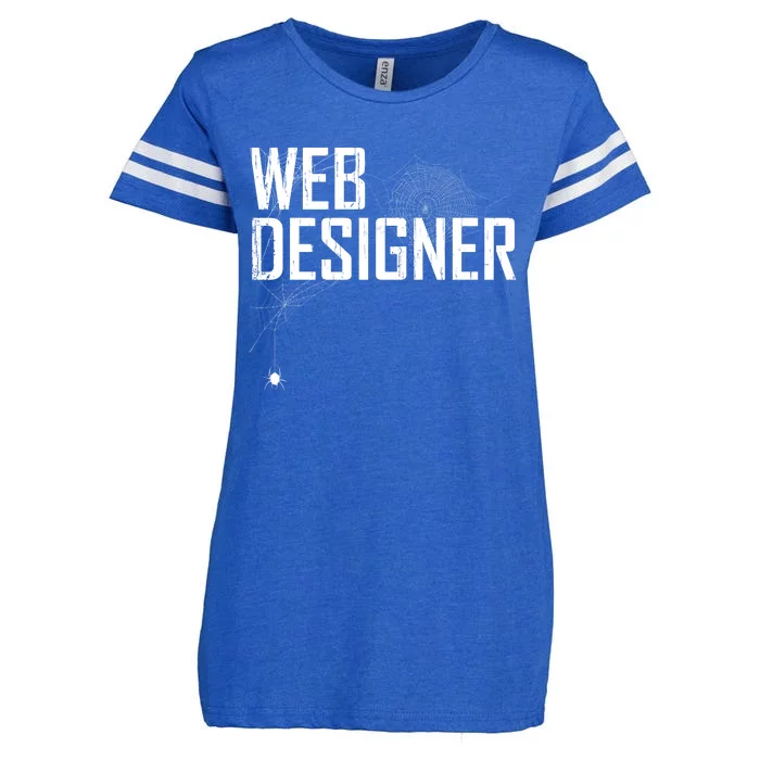 Web Designer Spider Web Enza Ladies Jersey Football T-Shirt