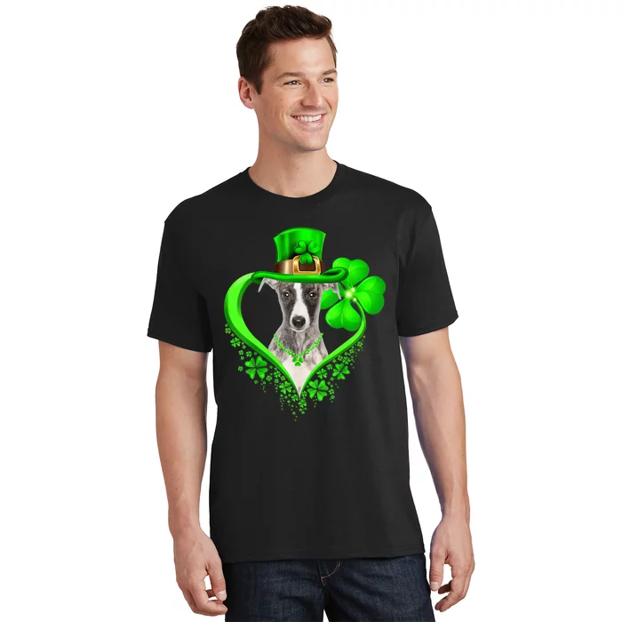 Whippet Dog St Patricks Day Lover Irish Shamrock T-Shirt