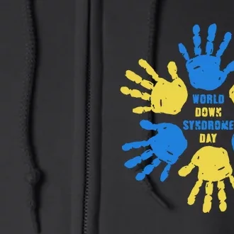 World Down Syndrome Day Awareness Support Trending Gift Idea Full Zip Hoodie